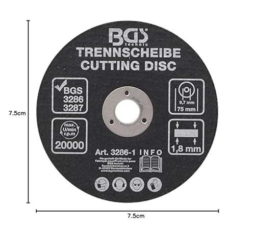 BGS 3286-1 | Trennscheibe | Ø 75 x 1,8 x 9,7 mm | passend für Druckluft-Trennschneider 3286 / 3287