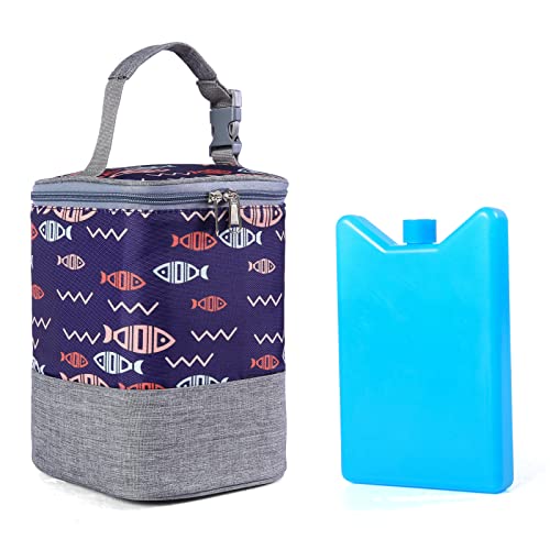 Gogoso Baby Bottle Bag With Ice Pack Cooler- Insulated Bottle Tote Bag For Working Mom Breastmilk Cooler Bags For Up To 4 Large 8 Ounce Bottles #TOP10