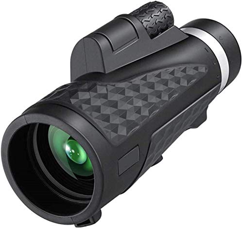 HUIBBGO Telescopio monocular 10x50, portátil, de Alta Potencia, Compacto, con Prisma BAK4 y Adaptador para Smartphone, Ideal para observación de Aves en Adultos y Viajes al Aire Libre.