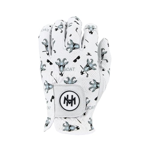 MULLIGAN HOOLIGAN Goat Golf Glove Premium Cabretta Leather & Mesh, Breathable Moisture-Wicking Comfort, Unique Standout Design for Men & Women (XX-Large, Worn on Left Hand)