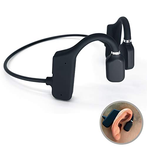 LEAGLEE Open Ear Wireless Headphones with Microphone Bluetooth 5.0 Air Conduction Sport Headset Earphones Lightweight 15 Grams for Workout Driving Running Cycling Reading Working Jogging Hiking Gym