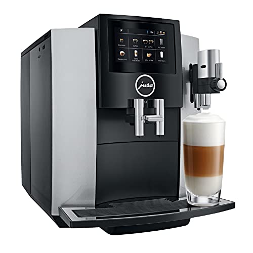 Jura S8 Superautomatic Touchscreen Espresso Machine With Milk Container, Bean Canister, Filter, Descaler And Espresso Cups Bundle (7 Items) #TOP7