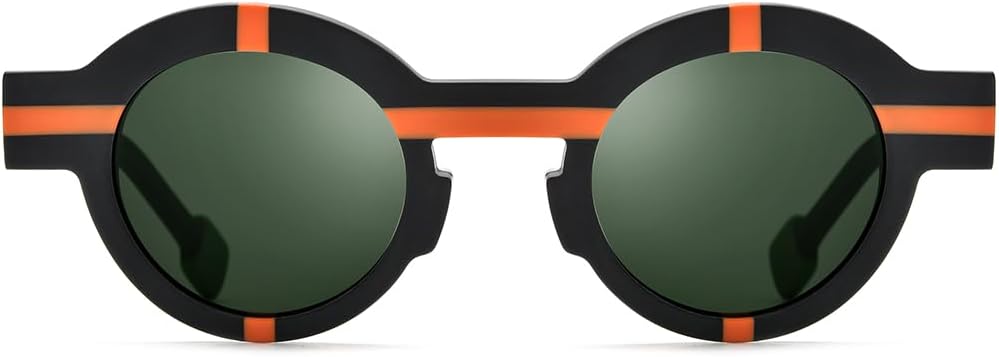 HEPIDEM Matte Acetate Vintage Retro Round Polarized Sunglasses for Women UV400 UV Protection Sun Glasses