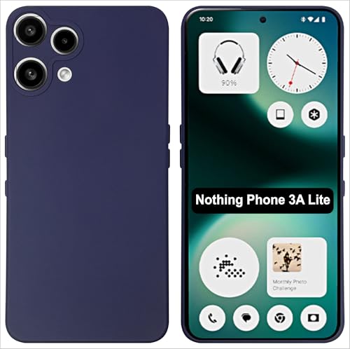 Image of SBMS Silicone Back Cover Case for Nothing Phone 3A Lite | Soft Micro-Fibre Lining Inside | Camera Protection Bump | Shockproof Back Cover Case for Nothing Phone 3A Lite (Candy Cloth Blue)