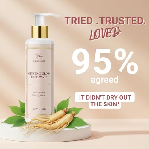 Image of Ginseng Glow Face Wash with Niacinamide, Hyaluronic Acid, Kojic Acid, Vitamin C & Gluton | Acne Control, Oil Balance & Brightening | 100 ml