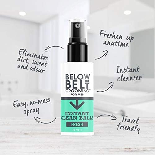 Below The Belt Grooming, Fresh Ballers Gift Set Includes Fresh & Dry Balls and Instant Clean Balls Talc Free Mess Free, Protects against Sweat, Odour and Chafing, Fresh Scent