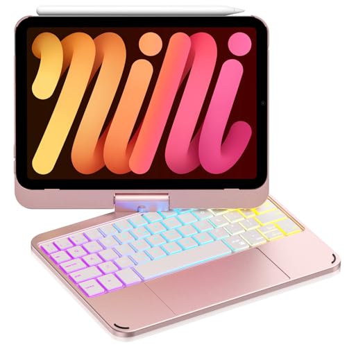 Cousper iPad mini 7 A17 Pro 2024/ iPad mini 6 L[{[hP[X 2021 8.3C` }`^b`gbNpbht 360°]Jo[ C{[obNCgL[{[ht iPad mini 7