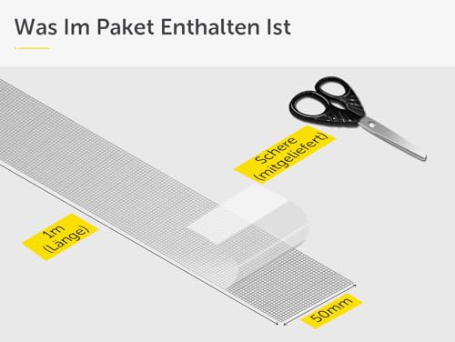 teeppo Fliegengitter Reparatur Klebeband Set 1m - Insektenschutz Fliegengitter Reparatur Set - Stark Selbstklebend Glasfaser - Verhindern Moskitos Insekten - Inklusive Schere - Grau (1m x 5 cm)