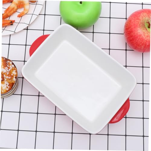Plaque de cuisson rectangulaire rouge facile à nettoyer pour pâtisserie - 8