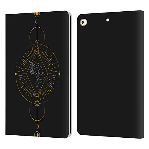 Coque iPad 9.7 licorne anti-rayures étui portefeuille en cuir
