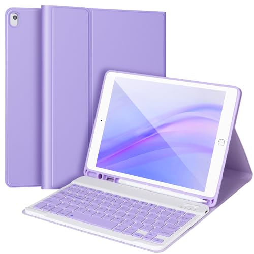 Teclado para iPad 9 generación con funda de 10.2 pulgadas y conexión Bluetooth desmontable