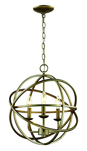 Creative Product Trans Globe Lighting TG70653 ASL Transitional Three Pendant Outdoor-Post-Lights, Small, Antique Silver