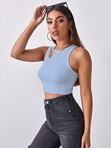 Image of Shasmi Women's Striped Slim Fit Crop, Ribbed, Stylish Tank Top, Soft and Comfy Fabric has Some Stretch