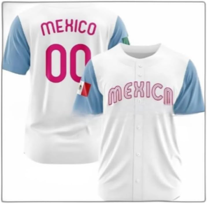 Generic Mexico sewn jersey Baseball jerseys stitched any name number