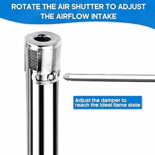 31cm bis 45cm Universal Gasgrill Brenner Ersatzteile für Landmann, Enders, Tepro, Taino, Campingaz, Outback, Barbecook und Andere Grills, 4 Stück Verstellbarer Edelstahl Brenner Zubehör