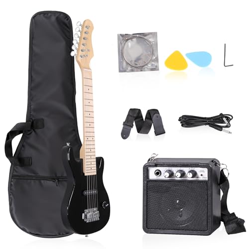 Epetlover 30 Inch Kids Electric Guitar, Complete Beginner Kits with 5W Amplifier, Picks, Gig Bag...