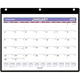 2022 Wall & Desk Calendar by AT-A-GLANCE, 11' x 8', Small, with Clear Cover and Vinyl Holder (SK800)