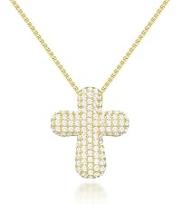 KissYan 14K Gold/Silver Plated Diamond-Style Choker for Men & Women
