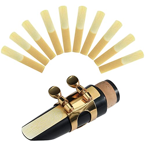10 Pack 3.0 Bb Clarinet Reeds, Reeds for Clarinet Strength 3.0, Traditional Reeds with Thinner Reed Tip & Unfiled Cut, Perfect for Children & Adults, Clarinet Beginners & Players
