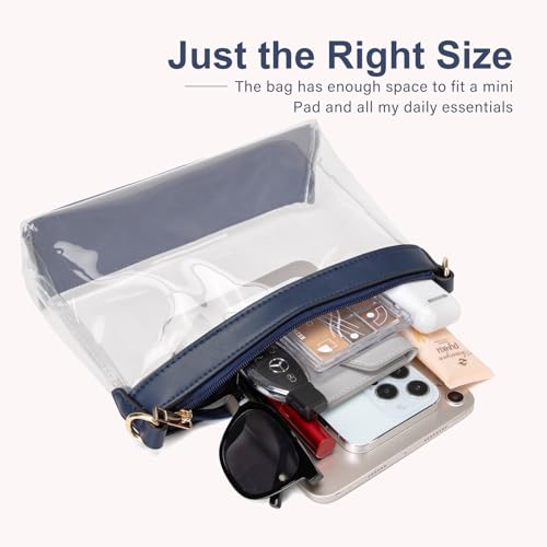Image of Wuflyover Clear Bag for Stadium Events, Clear Purse for Women