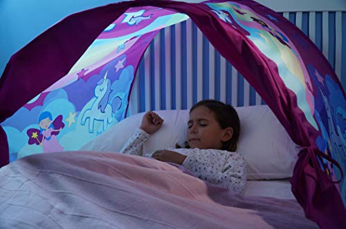 Tienda de campaña quitamiedos SLEEPFUN para cama infantil con luz integrada 6