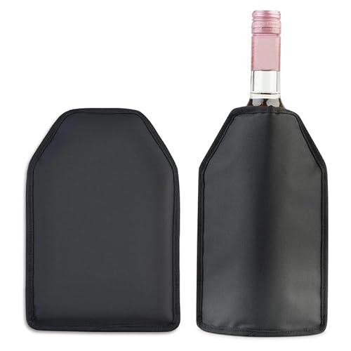 set 2 Enfriador de Vino Reutilizable Portátil Funda Botella Gel Térmico Rápido Frío Universal para Champán Cerveza Cava Regalo faja Camping Picnic Accesorio Bebida Refrescante Playa Eventos Elegante