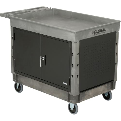 Top Tray Utility Cart with Cabinet
