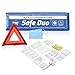 Produktbild Kfz-Verbandstasche Safe Duo blau | Verbandstoffe neuste Norm 13164:2022-02 | Euro Warndreieck | Verbandskasten für Auto