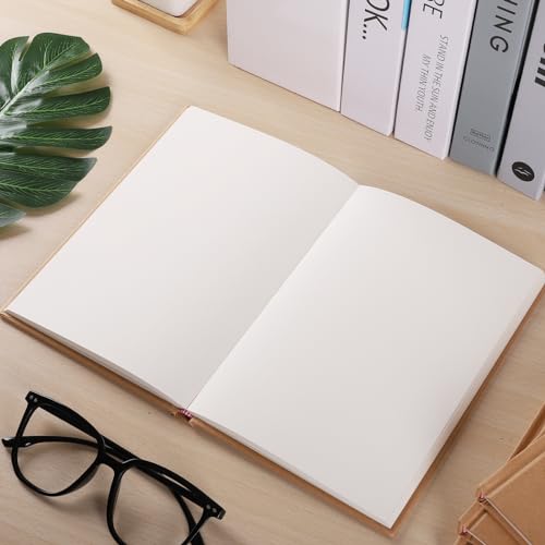 zmybcpack 6 Pack A5 Kraft Hardcover Sketchbook Blank Notebook Journal, 5.51" x 8.26", 120Pages/60 Sheets, 100gsm, Unlined Notebooks Blank Sketch Books for Travelers, Students, Office by zmybcpack - Image 8