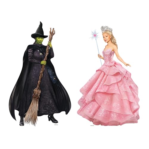 Star Cutouts Glinda ed Elphaba SC4642 - Confezione da 2 sagome in cartone, altezza 31 cm, ideali per feste malvagie, compleanni malvagi e fan del cinema malvagio, decorazioni ed eventi ufficiali Star Cutouts Glinda ed Elphaba SC4642 - Confezione da 2 sagome in cartone, altezza 31 cm, ideali per feste malvagie, compleanni malvagi e fan del cinema malvagio, decorazioni ed eventi ufficiali