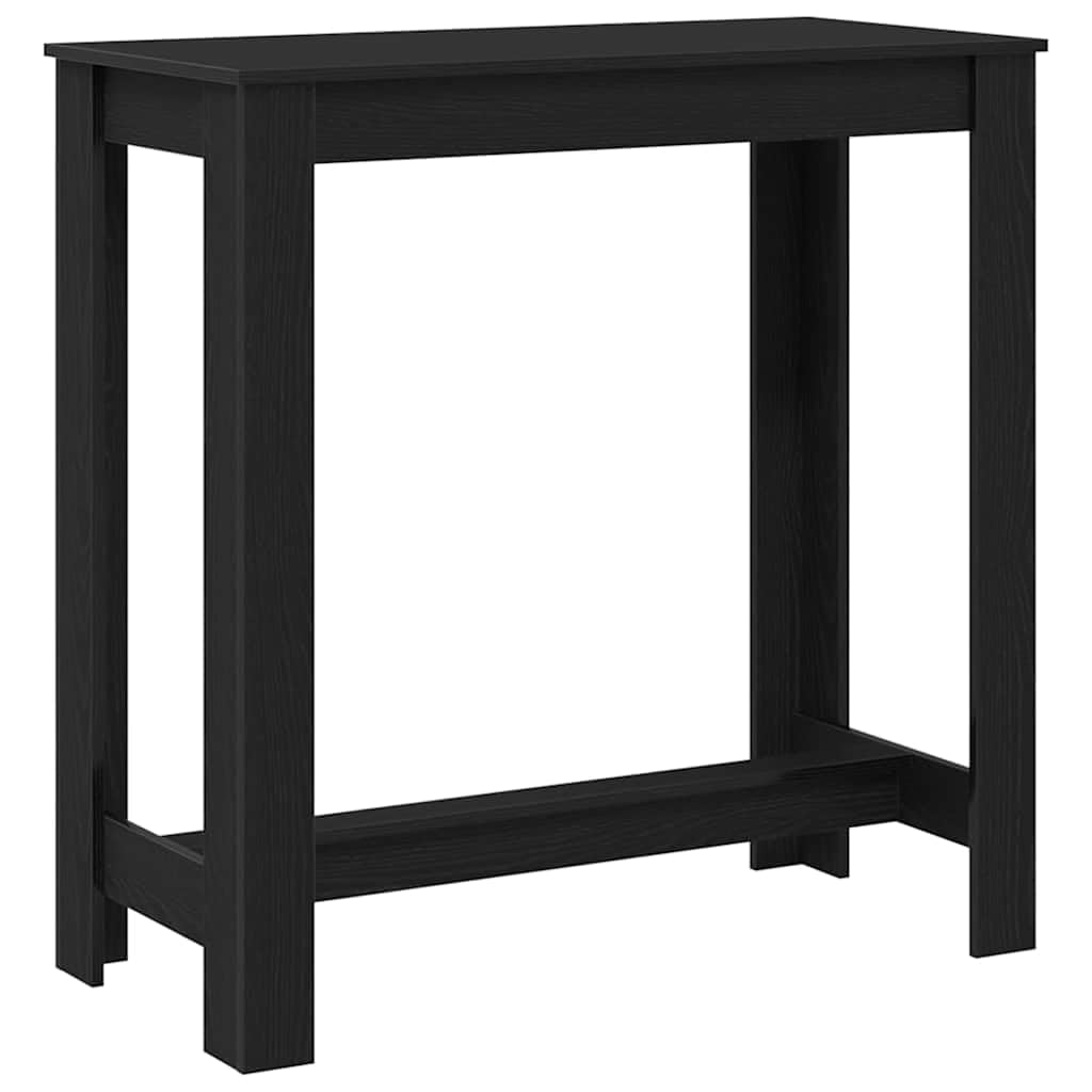 vidaXL Bartisch Schwarz Eichen-Optik 102 x 50 x 103,5 cm Holzwerkstoff, Esszimmer, rechteckiger moderner Bartisch, hoch, schickes Zentrum, aus Holz für Dein Zuhause
