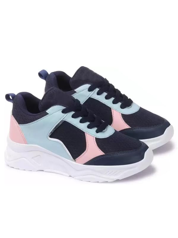 FOOTOX BE YOUR LABEL Shoes for Women | Running Shoes | Casual Shoes-FWCS-11 Blue-White-Peach-04 (B0C9DHDYVD) Amazon Price History, Amazon Price Tracker