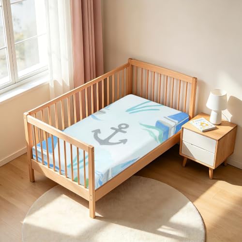 Matelas imperméable bébé bateau bleu imprimé Essentials - 7