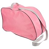 Yardwe Bolsa de Patines Accesorios Funda para Patines Bolsa de Almacenamiento de Zapatos de Patinaje Bolsas de Zapatos con Ruedas Bolso con Cremallera para Patines Lona alquitranada Rosa