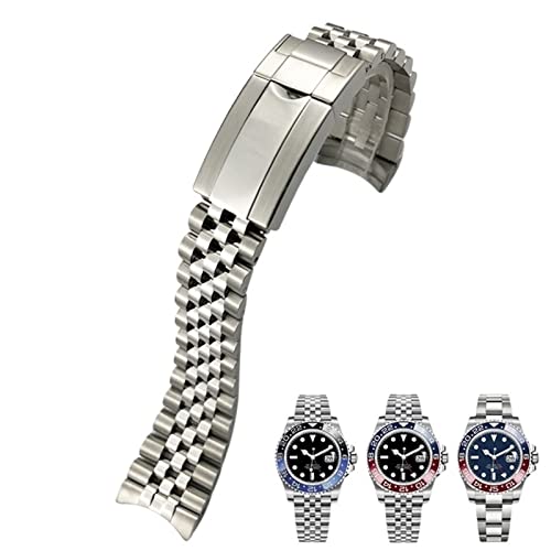 Bracelet montre 20mm maillons massifs jubilé acier 904L anticorrosion anti-rayures