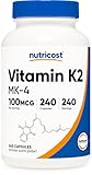 Nutricost Vitamin K2 (MK4) 240 Capsules (100mcg) - Gluten Free and Non-GMO