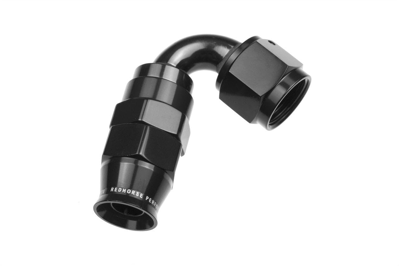 Redhorse Performance 1220-04-2 PTFE reusable Hose End (Black) by Red Horse Performance – Black