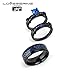 Couple Ring Bridal Set His Hers Women Black Gold Plated Blue CZ Men Celtic Dragon stainless steel Wedding Band Jewelry