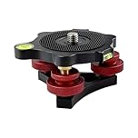 Camera Tripod Head Leveler Stand, Tripod Head Leveling Base Camera Leveler Aluminum Alloy Tripod Head Leveling Base for Macro Photography DSLR Panoramic