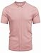 COOFANDY Men Casual Button Down Shirts Short Sleeve Summer Beach Shirt Fashion Camp Tops Pink