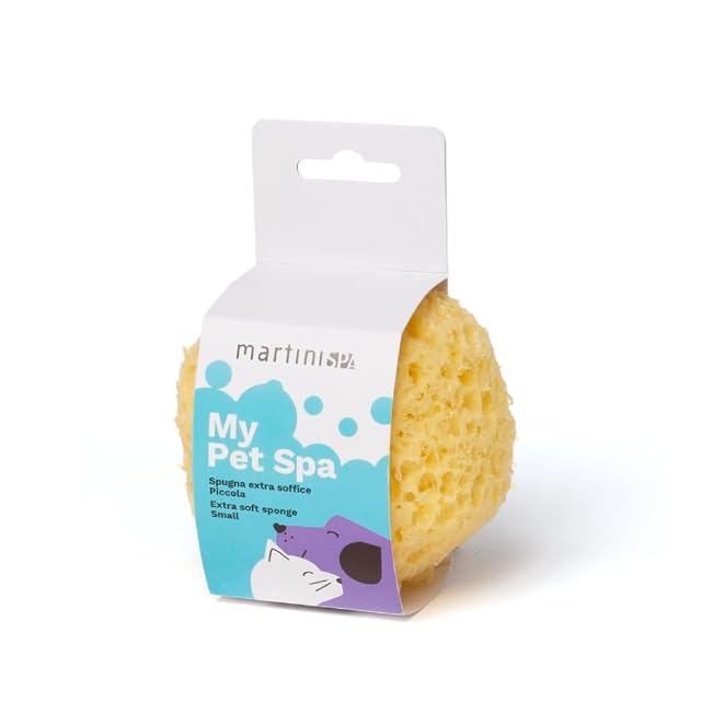 Foto 2 de 4 de martini SPA - My Pet SPA - Esponja Extra Suave Pequeña de Poliuretano para Aseo de Animales, Color Beige, 1…