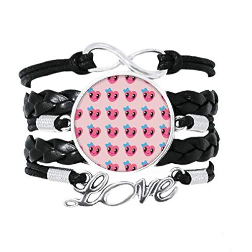 Bracelet dinosaure en cuir torsadé bleu marine pour enfant