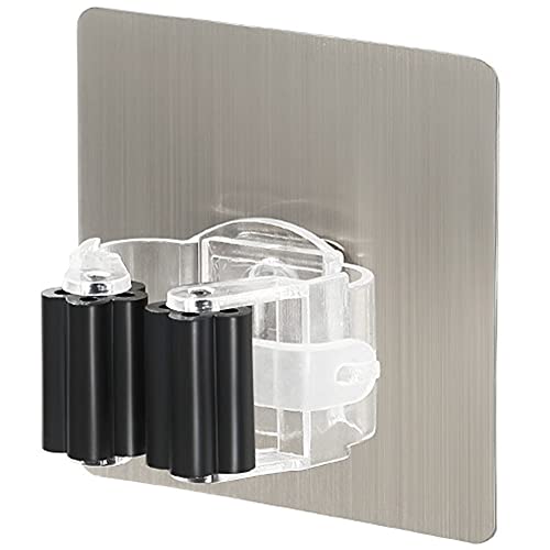 Lipfer 1pc Mop Holder Wall Mounted Brush Broom Hanger Storage