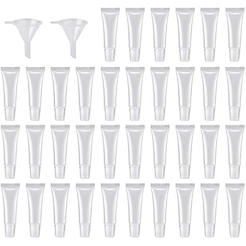 HRLORKC 40Pcs 10ml Empty Tubes Lip empty lip gloss containers for Lip Gloss Balm Cosmetic Cover