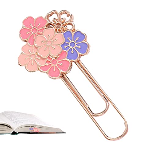 さくらブックマーク, 桜の形のペーパー クリップ, 桜のペーパー クリップ、かわいい花のしおり、先生の子供の本愛好家のための金属製の花の形をしたペーパー クリップ Lingxiu さくらブックマーク, 桜の形のペーパー クリップ, 桜のペーパー クリップ、かわいい花のしおり、先生の子供の本愛好家のための金属製の花の形をしたペーパー クリップ Lingxiu