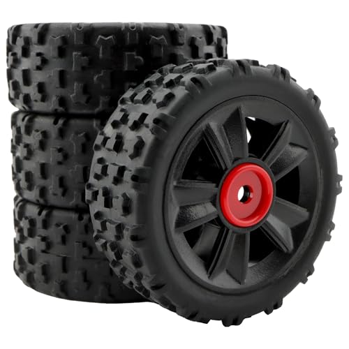 GDOOL 1415B1 TPR Rally Wheels RC Car Accessories Spare Parts for MJX 14301 14302 14303 1/14 Scale Brushless RC Trucks Vehicle (4 Pieces)