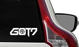 GOT7 Target Text Car Vinyl Sticker Decal Bumper Sticker for Auto Cars Trucks Windshield Custom Walls Windows Ipad MacBook Laptop Home and More (White)