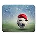 Produktbild Mauspad Rote Weihnachten Winter Fußball Fußball Weihnachtsmann Sportball Mousepad für Notebooks, Desktop-Computer Mausmatten, Büromaterial
