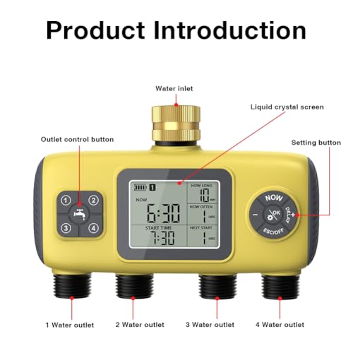 Timer d'irrigation programmable Imperial Thread avec capteur de pluie pour arrosage automatique