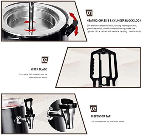 10L Commercial Hot Chocolate Maker, Electric Machine Hot Chocolate Dispenser,Choco Drink Restaurant Catering Kitchen Home